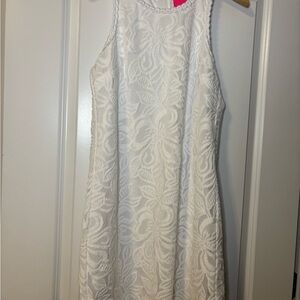 Lilly Pulitzer White Sheath Mini Dress Sleeveless